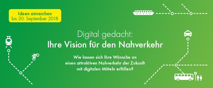 Aufruf zur Teilnahme am Ideenwettbewerb zum Nahverkehr der Zukunft